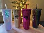 4 Rare New Starbucks 22-23 Studded Venti Cold Cups, Gold, Pink, White, Oil Slick - Sold on eBay July 9th, 2024 for $105.00
