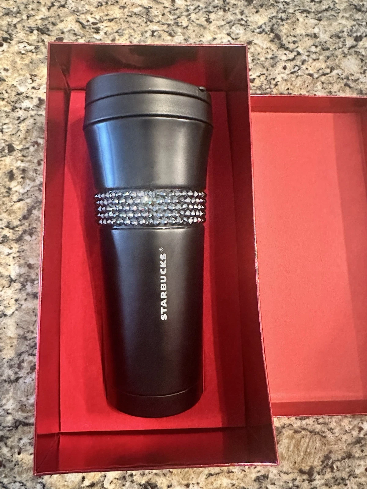 Original Starbucks 2016 Swarovski Crystal S/S 16oz Matte Black Tumbler - NEW! - Sold on eBay May 10th, 2025 for $100.00