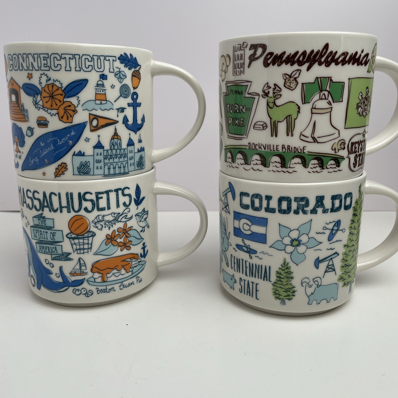Lot Of 4 “Been There” Series Starbucks Mugs PA Mass Colorado Connecticut - Sold on eBay March 30th, 2025 for $79.20