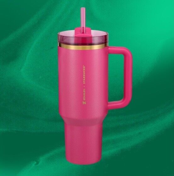 NEW Starbucks Holiday 2024 Berry Pink Glitter Stanley Tumbler (40 oz.) - Sold on eBay December 6th, 2024 for $89.00