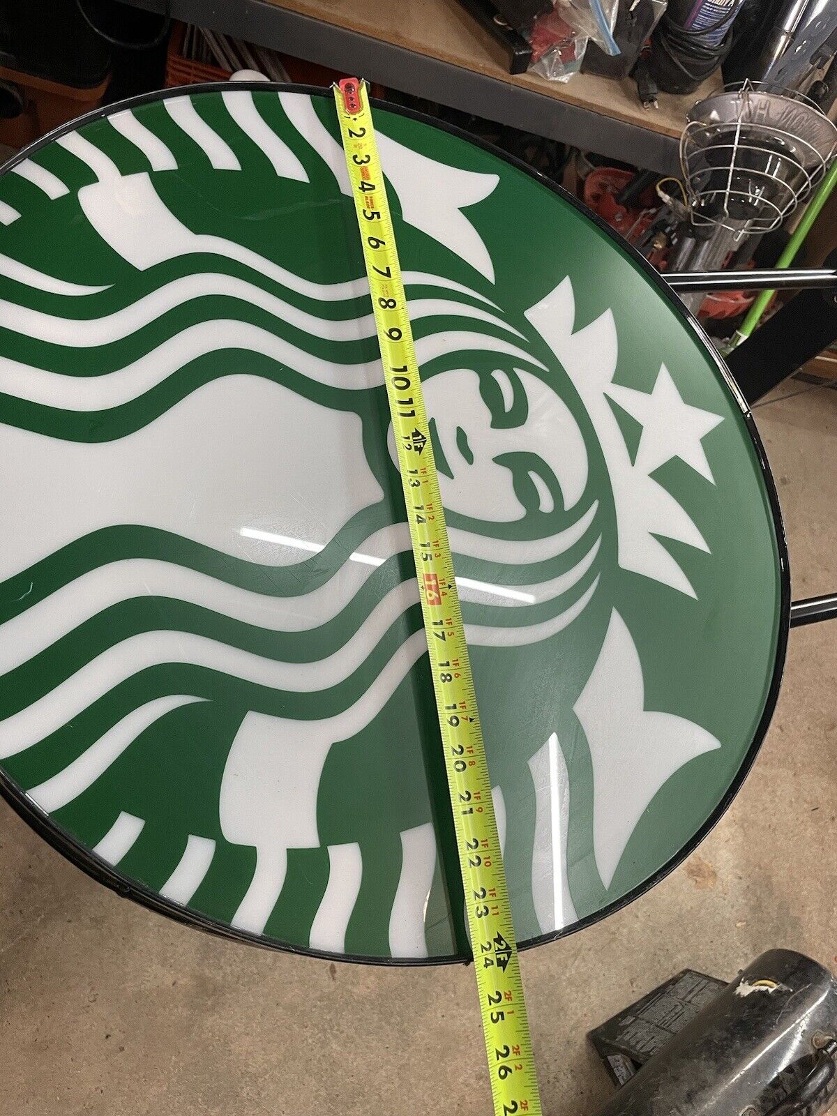 24” Starbucks Light Up Sign w/Mounting Bracket Double Sided - Sold on eBay January 8th, 2025 for $350.00