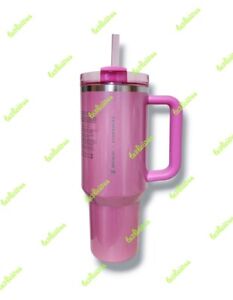 STANLEY x STARBUCKS GLITTERY PINK STAINLESS STEEL 40oz VACUUM COLD CUP TUMBLER