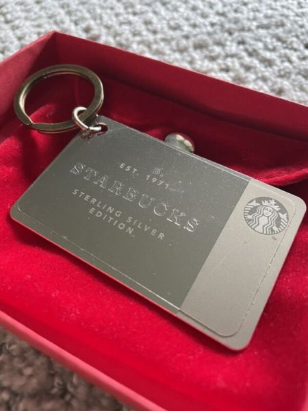 Starbucks 2014 Sterling Silver Holiday Key Chain Gift Card - No Balance - Sold on eBay October 26th, 2024 for $159.99