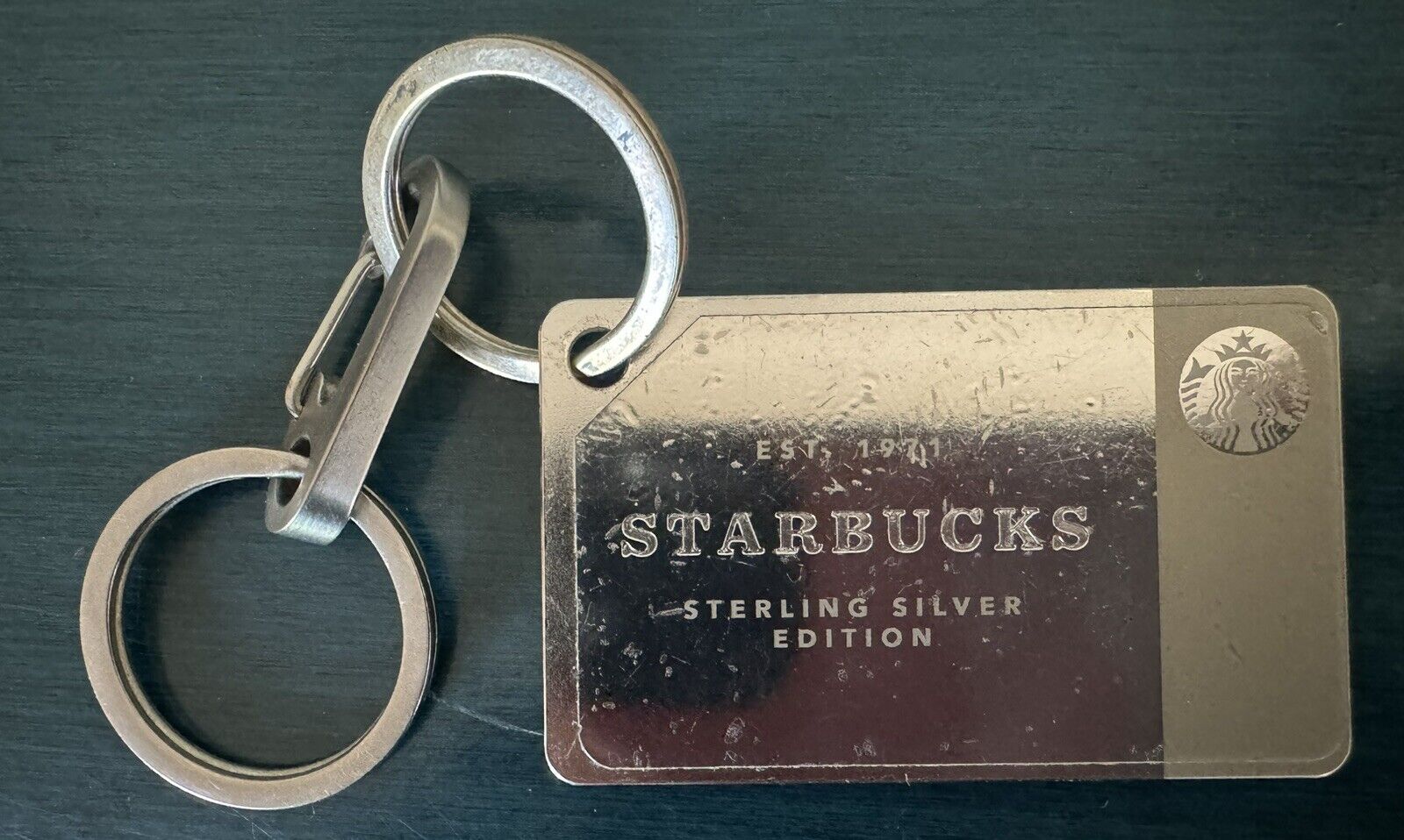 Starbucks 2014 ~ .925 Sterling Silver Key Chain Gift Card - NO Box, NO $ Value - Sold on eBay November 30th, 2024 for $99.99 (1 bids) 