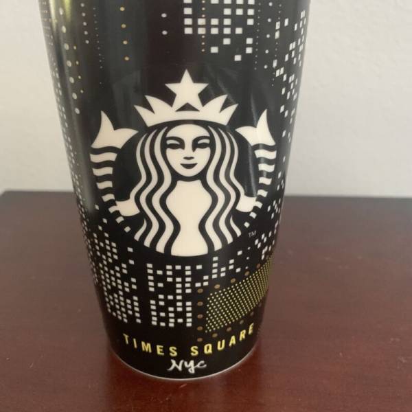 Starbucks New York City TIMES SQUARE Ceramic Tumbler 12 Fl Oz - 2015  UNUSED - Sold on eBay October 22nd, 2024 for $95.00