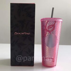 Starbucks BLACKPINK Bling Studded Pink Plastic Tumbler 24 oz NEW (US SELLER) - Sold on eBay July 22nd, 2023 for $199.99