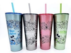 2023 Disney Park Icons Metal Tumbler Cup Starbucks Set 4 Kingdom Epcot Hollywood - Sold on eBay September 28th, 2023 for $220.00