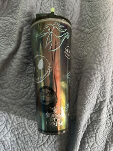 Disney The Nightmare Before Christmas Starbucks Tumbler with Straw IN HAND - Sold on eBay December 29th, 2023 for $200.00