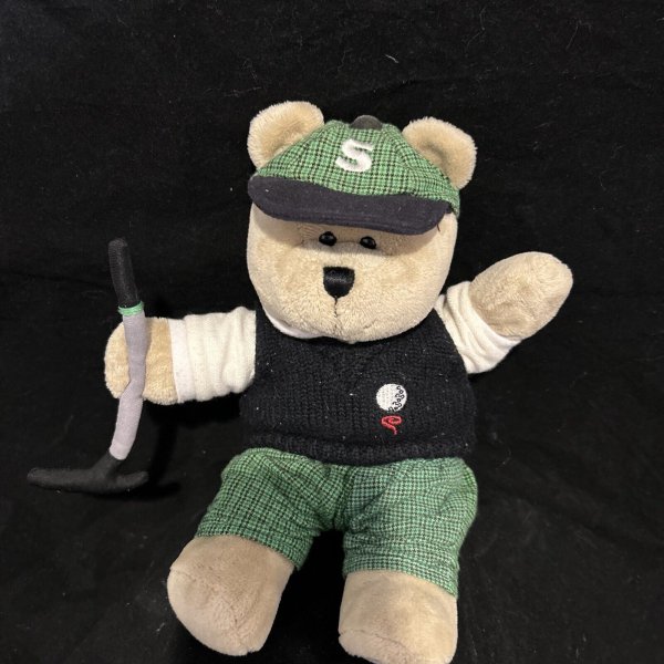 Starbucks Plush golf Bearista Teddy Bear 2006 Destination Stuffed Animal