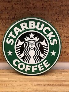RARE ORIGINAL 1992 Starbucks Coffee Store Metal Outdoor 15” Round Sign EUC - Sold on eBay February 25th, 2024 for $199.99