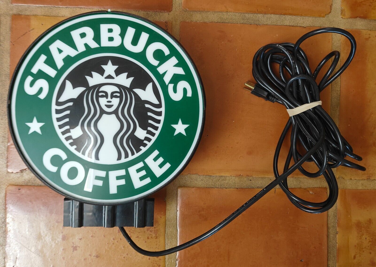1998 Starbucks Original Electric Store Light Logo Display 11.5" dia w/ 24' Cord - Sold on eBay February 18th, 2025 for $140.00