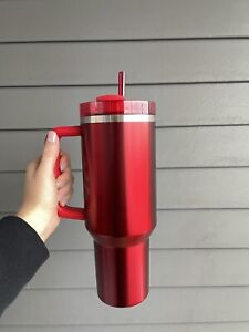 Stanley x Starbucks Holiday Red  40oz Tumbler Cup - 2023 Limited Edition - Sold on eBay December 3rd, 2023 for $153.01 (12 bids) 