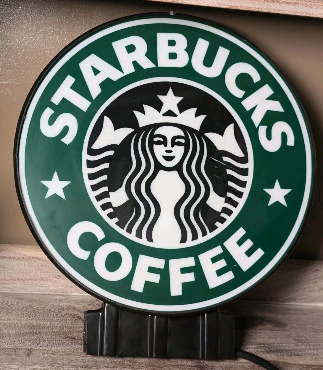 1998 Starbucks AUTHENTIC Electric Store Light Logo Display 11.5" dia w/ 24' Cord - Sold on eBay November 13th, 2024 for $159.99
