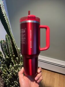 ?NEW LIMITED Starbucks x Stanley Holiday 2023 Collab (40 oz) Red Tumbler Mug ? - Sold on eBay December 22nd, 2023 for $154.95 (4 bids) 
