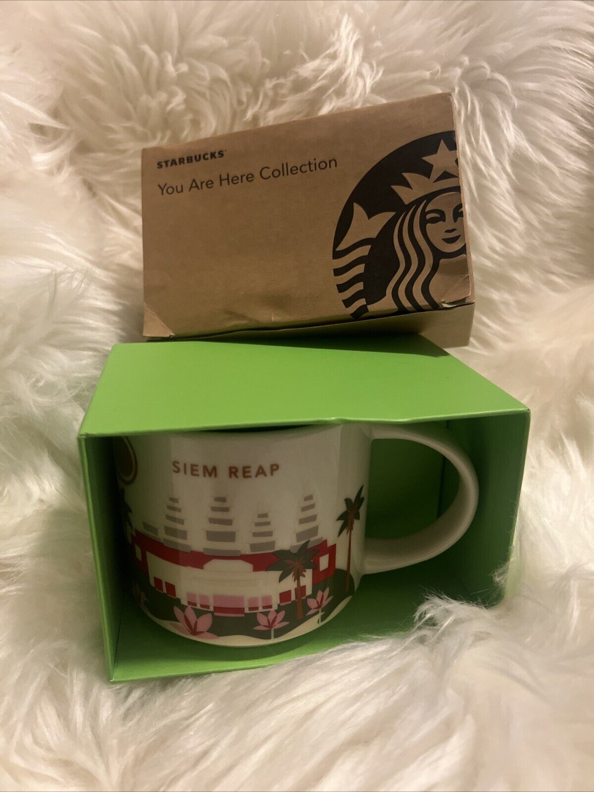 Starbucks SIEM REAP Cambodia coffee Cup Mug 14oz You Are Here Collection New