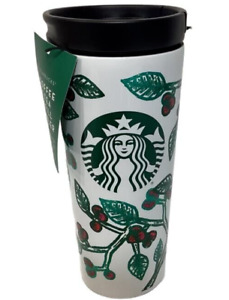 Starbucks Tumbler Cup 16ozTravel Mug Holly Berry Coffee & Tea Refill Holiday NEW