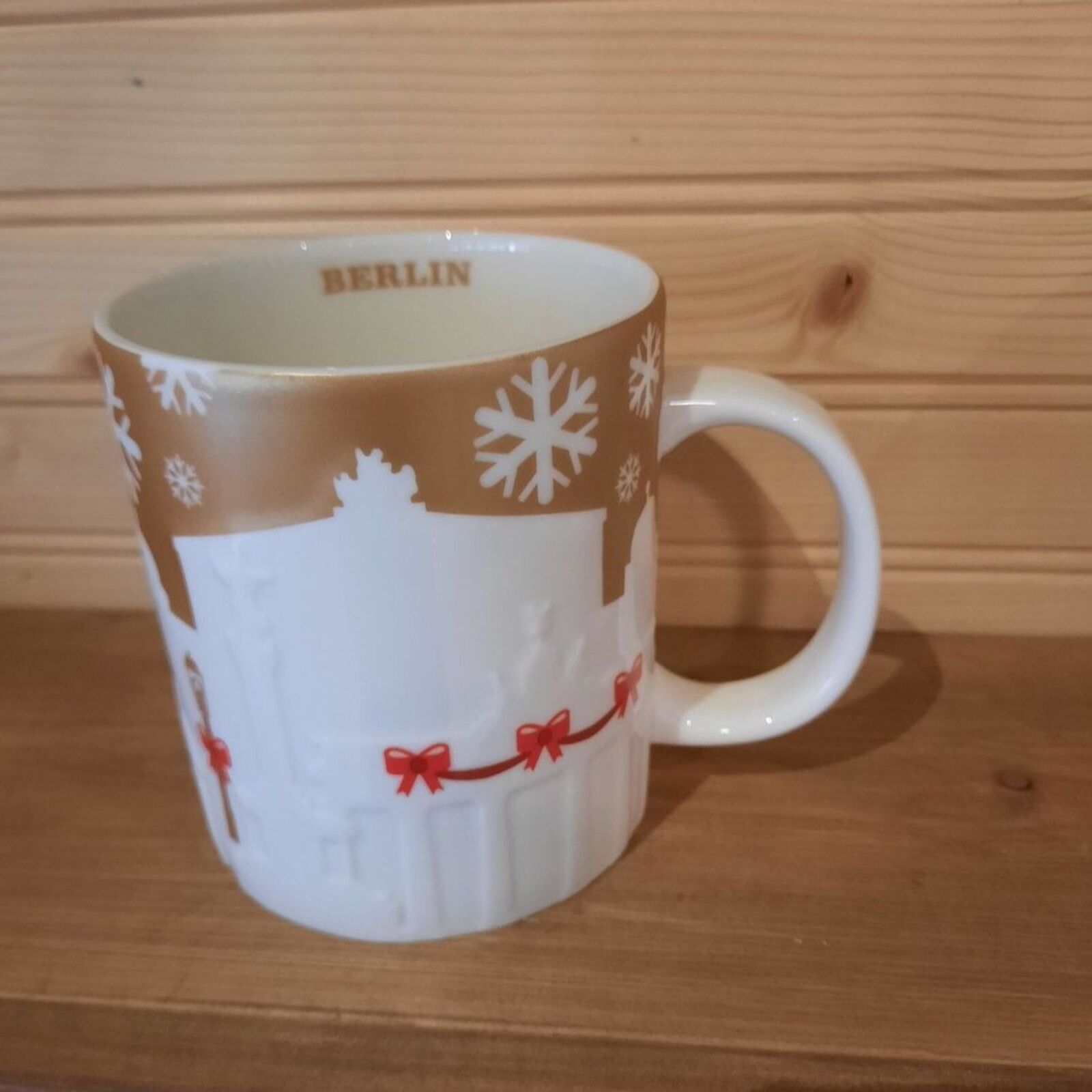 Starbucks 2014 Berlin Gold Relief Christmas Mug, 18oz - Sold on eBay January 9th, 2025 for $65.00