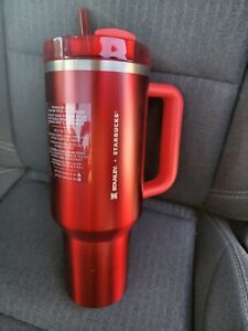 Starbucks Stanley Tumbler Holiday Red 2023 Flowstate 40oz Mug Quencher Christmas - Sold on eBay December 18th, 2023 for $159.50 (18 bids) 