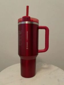 Starbucks x Stanley Cup Holiday 2023  Red Tumbler 40 oz Limited Edition - Sold on eBay December 8th, 2023 for $180.00