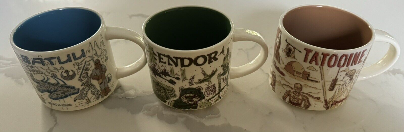 Disney Star Wars Mug Set 2021 Starbucks Been There Series Tatooine Batuu Endor - Sold on eBay November 30th, 2024 for $115.50 (8 bids) 