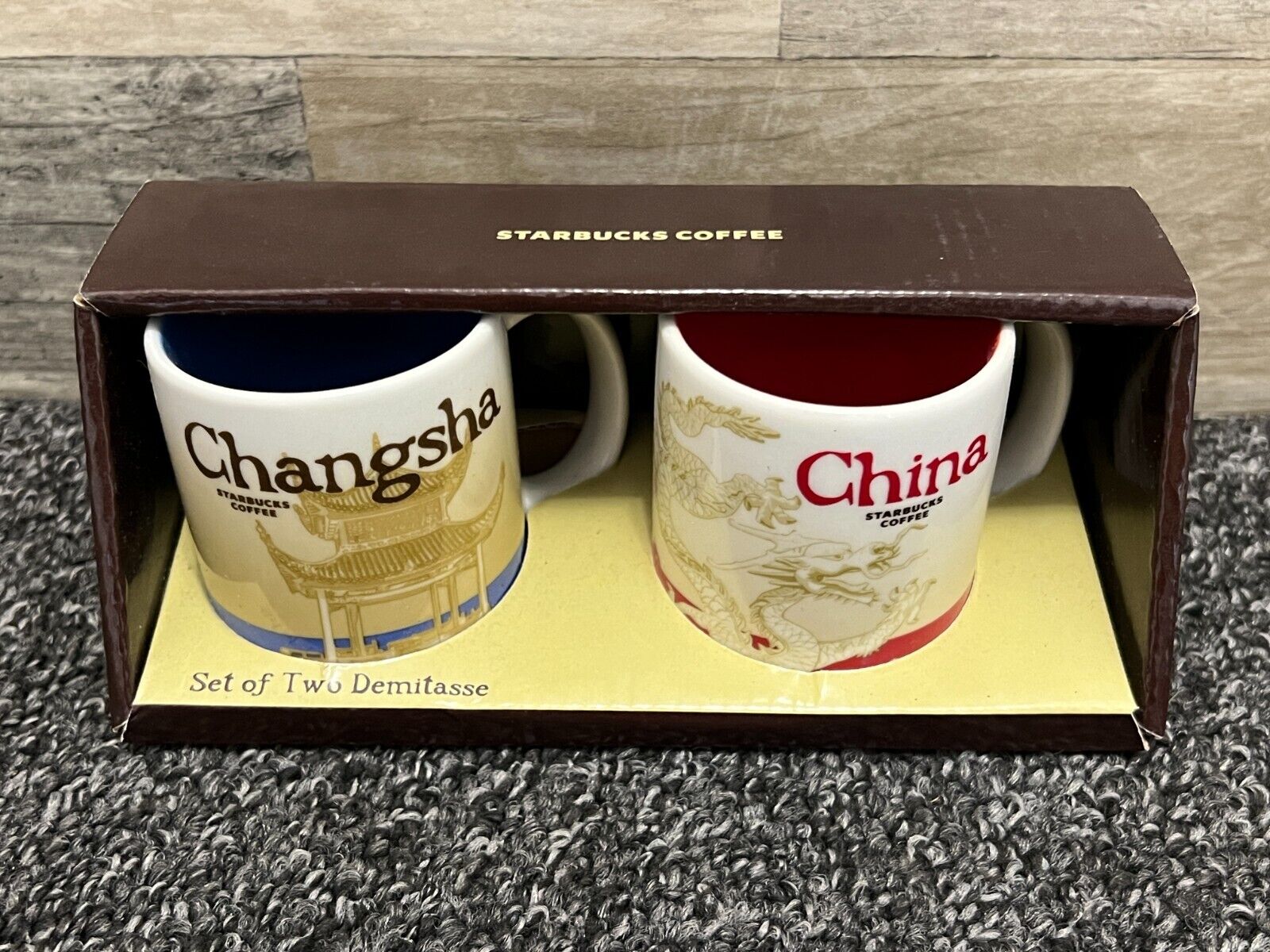 Starbucks 2014 Global Icon Series Changsha & China 3oz Demitasse Mug Set ~ RARE! - Sold on eBay January 17th, 2025 for $64.99