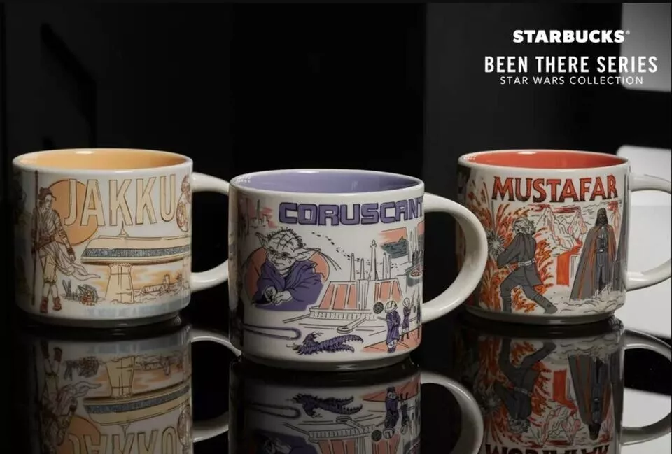 DISNEY 2023 STAR WARS STARBUCKS BEEN THERE MUG SET (JAKKU, CORUSCANT, MUSTAFAR) - Sold on eBay May 5th, 2025 for $139.95