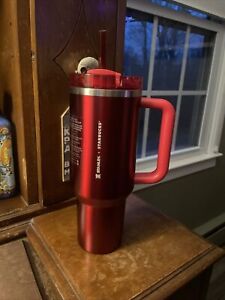 Starbucks Stanley Tumbler Holiday Red 2023 Flowstate 40oz Mug Quencher Christmas - Sold on eBay December 17th, 2023 for $168.00 (1 bids) 