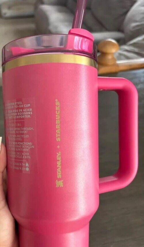 Starbucks Berry Pink Glitter Stanley Tumbler (40 oz) Holiday 2024 In Hand ? New - Sold on eBay January 2nd, 2025 for $90.00