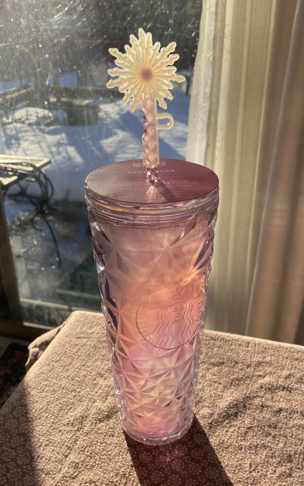 Starbucks Venti Wicked Tumbler 24 Oz. Glenda Prism Wand Straw - Sold on eBay January 18th, 2025 for $100.00 (14 bids) 