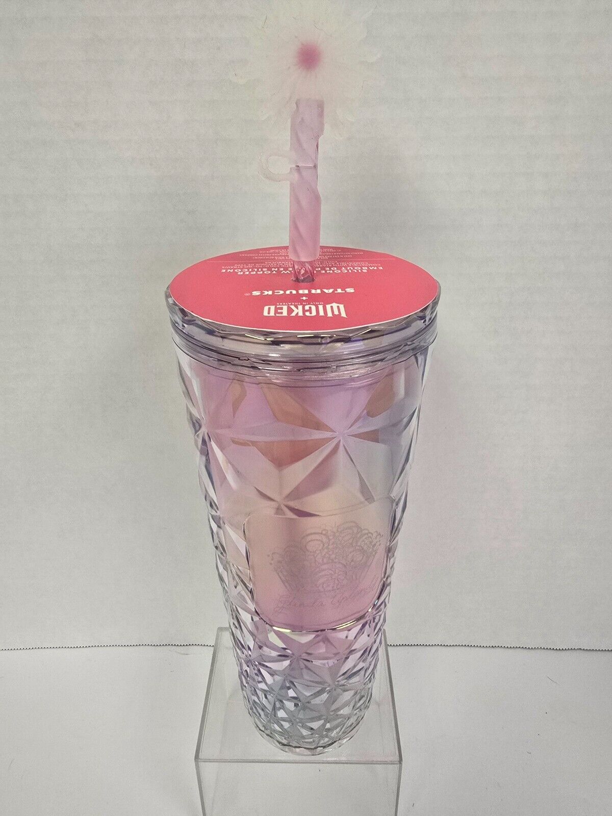 Wicked Glinda Upland Starbucks 24oz Plastic Collector Cup *New* - Sold on eBay January 19th, 2025 for $107.00