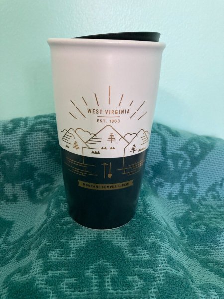 Starbucks RARE 2017 West Virginia Local Collection Tumbler 12 oz Scratch-photos