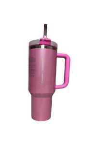 NEW 2024 Starbucks Pink Stanley Quencher Vacuum Stainless 40oz Steel Tumbler - Sold on eBay January 6th, 2024 for $230.50 (31 bids) 