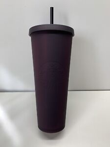 Starbucks Tumbler Cup 24 Oz Halloween 2019 Matte Plum Black Cherry Rare HTF New - Sold on eBay December 17th, 2023 for $199.99