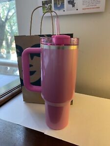 IN HAND 2024 Starbucks x Stanley Cup Holiday Tumbler 40 oz Pink - Sold on eBay January 21st, 2024 for $299.99