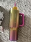 Stanley Cup x Starbucks Summer Pink Yellow 40oz Tumbler 2024 Exclusive Metallic - Sold on eBay July 10th, 2024 for $100.00