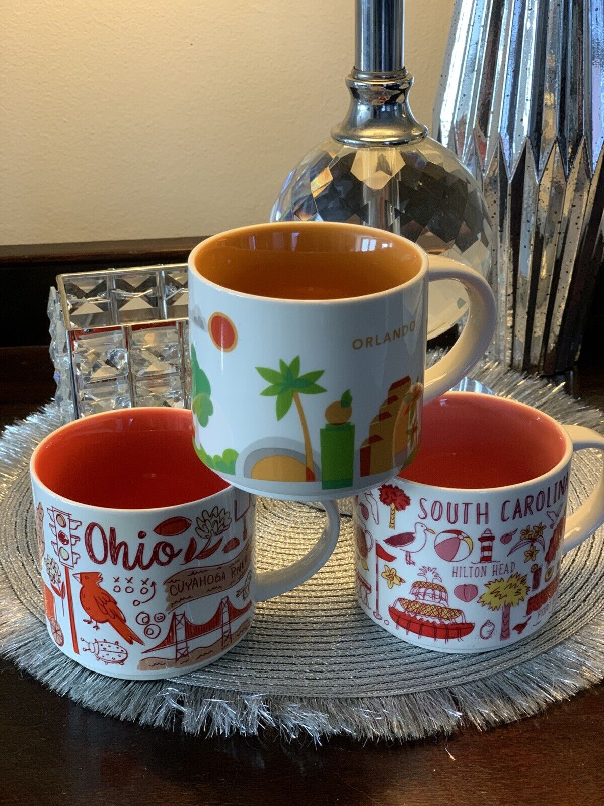 LOT OF 3 STARBUCKS MUGS SOUTH CAROLINA, ORLANDO AND OHIO BEEN THERE YOU ARE HERE - Sold on eBay March 13th, 2025 for $49.99