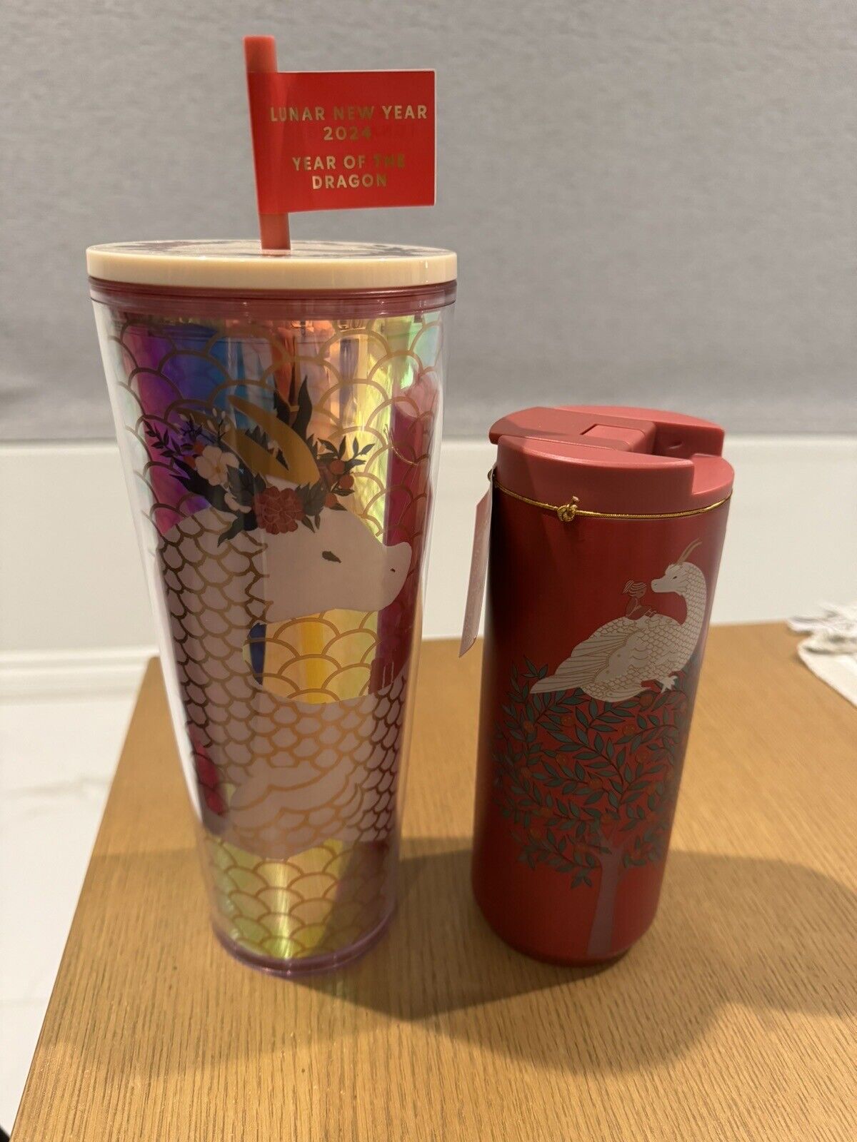 Starbucks 2024 Lunar New Year Dragon Set Of 2: 12 & 24oz Insulated Tumbler Mug - Sold on eBay January 13th, 2025 for $84.99