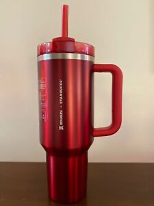 Starbucks x Stanley Holiday 2023 Collab  (40 oz/1.18L)  Red Tumbler NEW - Sold on eBay November 5th, 2023 for $150.00 (16 bids) 