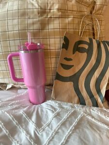 Limited Edition Starbucks Pink Stanley Cup 40 Oz 2024 - Sold on eBay January 11th, 2024 for $275.00 (25 bids) 