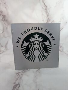 Original Starbucks Coffee Advertising Sign We Proudly Serve Double Side Mount 12 - Sold on eBay October 20th, 2023 for $139.01