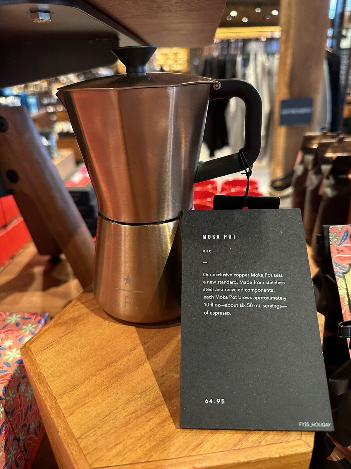 Starbucks Reserve Moka Pot Copper New In Box - Sold on eBay January 13th, 2025 for $69.99