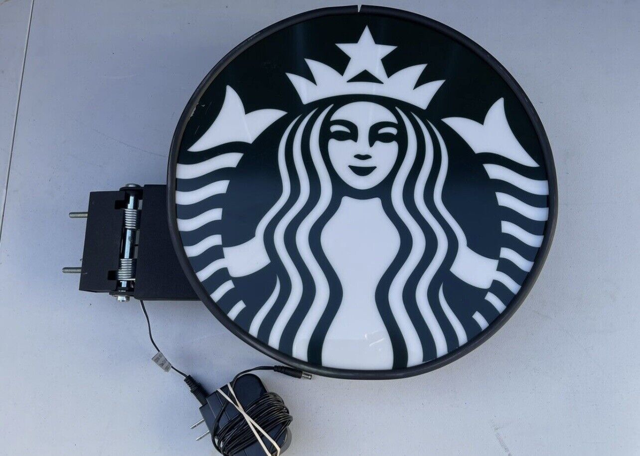 Starbucks BJ’s Telescoping Siren Bracket Light Up Sign Original - Sold on eBay December 7th, 2024 for $159.97