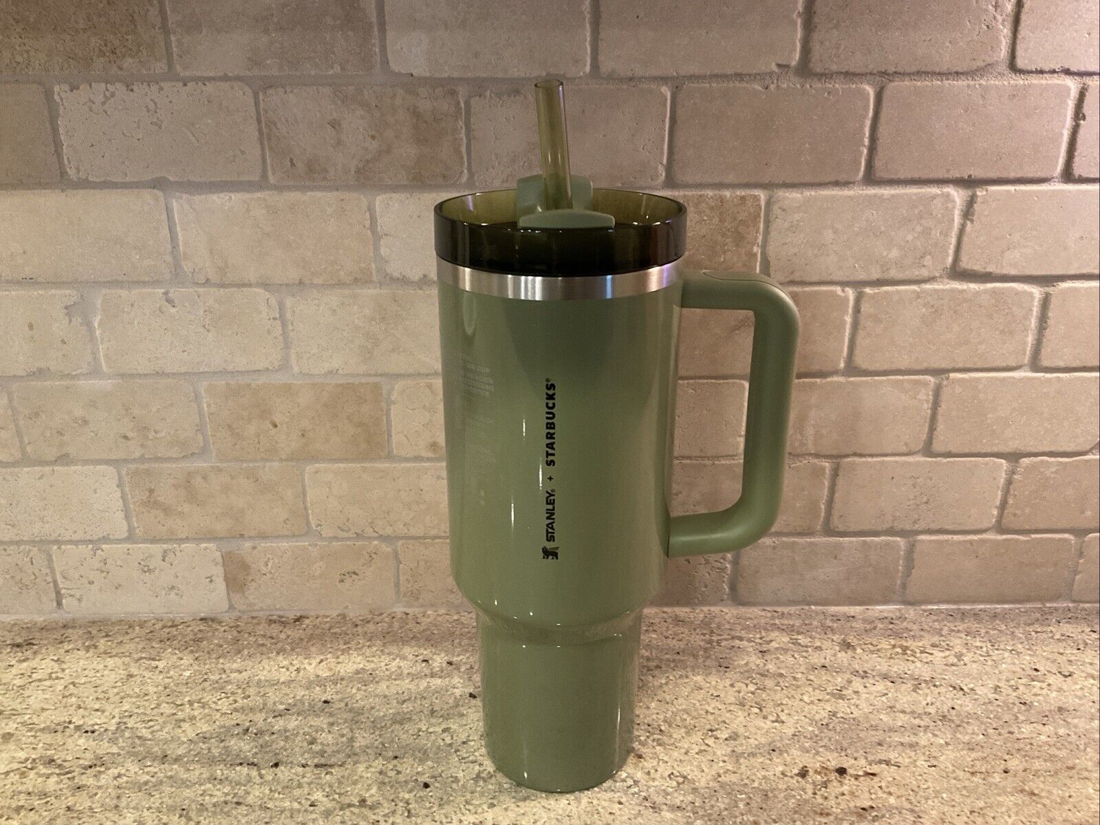 Starbucks x Stanley Olive Green Vacuum Seal Quencher 40oz Tumbler Fall 2024 New - Sold on eBay March 3rd, 2025 for $95.00