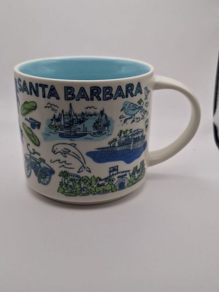 STARBUCKS Been There Series SANTA BARBARA Coffee Mug Blue Interior - Sold on eBay September 21st, 2024 for $79.95