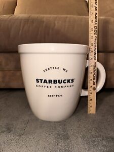 Rare Starbucks Giant Abbey CeramicMug 138 oz Limited Edition 2016 Huge - Sold on eBay August 8th, 2023 for $399.00