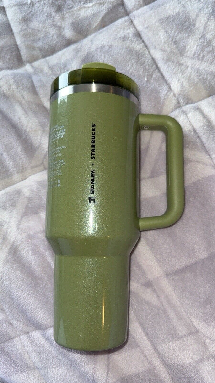 Starbucks x Stanley Olive Green Vacuum Seal Quencher 40oz Tumbler Fall 2024 New - Sold on eBay March 18th, 2025 for $65.00
