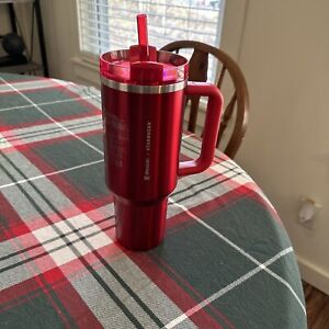 Starbucks + Stanley Holiday 2023 Collab (40 oz) Red Tumbler Mug - Sold on eBay November 28th, 2023 for $190.00