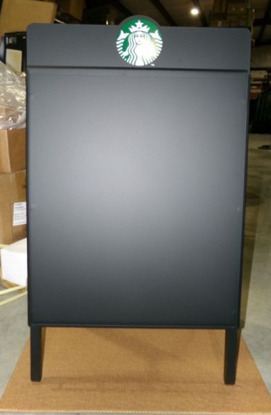Starbucks Steel A Frame Sidewalk Sign with Magnetic Channels, New S3 - Sold on eBay October 24th, 2024 for $200.00
