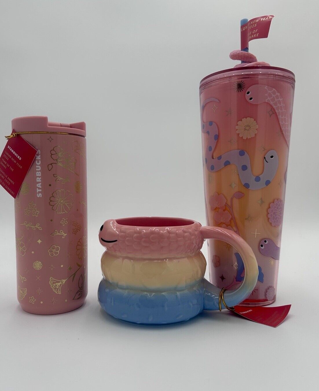 2025 Starbucks Lunar Chinese New Year of the Snake Tumbler And Mug 3 Piece Set - Sold on eBay February 14th, 2025 for $99.00