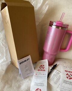 NIB AUTHENTIC Stanley + Starbucks GLITTER WINTER PINK 40oz Tumbler Target w/BOX